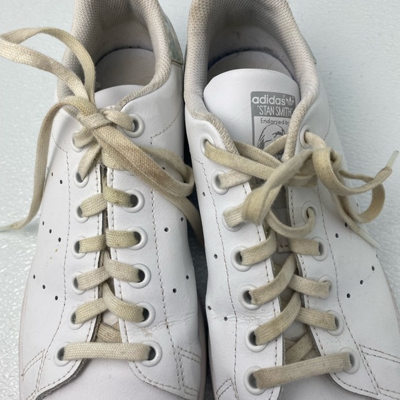 ADIDAS Stan Smith Iridescent Heel White Sneakers Youth 5.5 - Picture 3 of 8